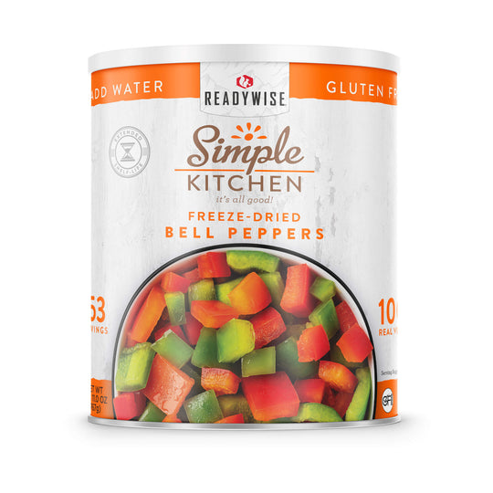 Simple Kitchen Dehydrated Red & Green Bell Peppers - 153 Serving Can