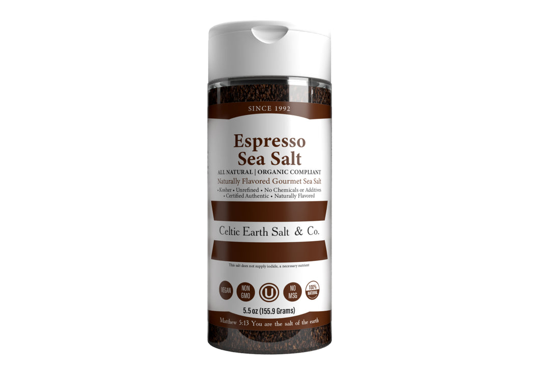 Espresso Flavored Sea Salt All Natural Organic 77+ Minerals
