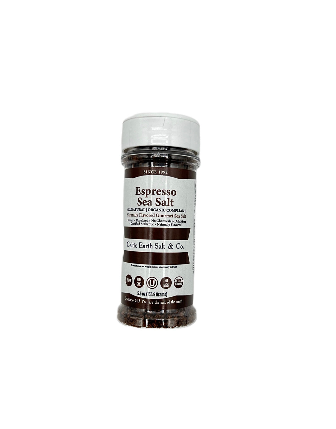 Espresso Flavored Sea Salt All Natural Organic 77+ Minerals