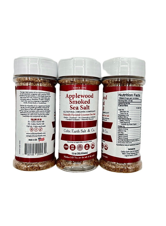Applewood Smoked Naturally Flavored Sea Salt Organic 77+ Minerals