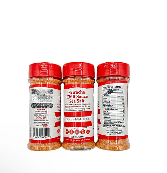 Sriracha Chili Sauce Flavored Sea Salt All Natural Organic 84+ Minerals