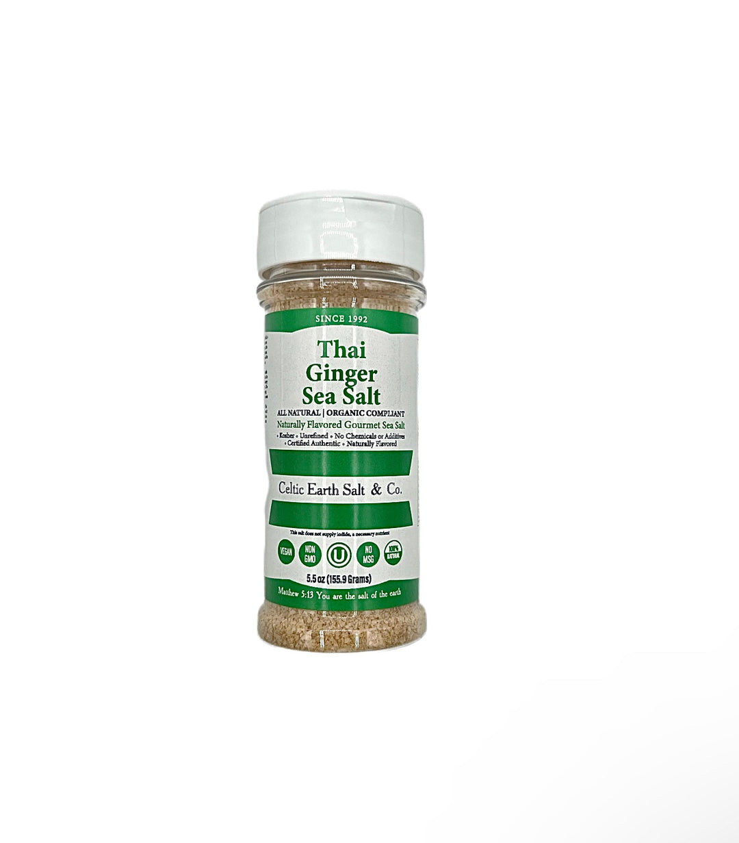 Thai Ginger Flavored Sea Salt All Natural Organic 88+ Minerals