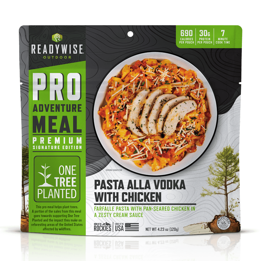 6 CT ReadyWise Pro Adventure Meal Farfalle alla Vodka with Chicken